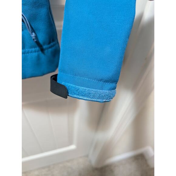 The North Face Womens S Neon Blue Softshell Jacket Full Zip Mock Neck Casual - Picture 5 of 8